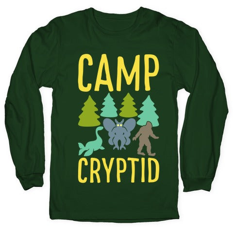 Camp Cryptid White Print Longsleeve Tee